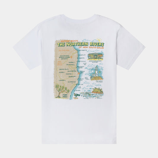 Unisex Northern Rivers Map Shortsleeve Tee