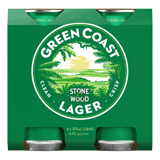 Green Coast Lager 4 Pack Cans